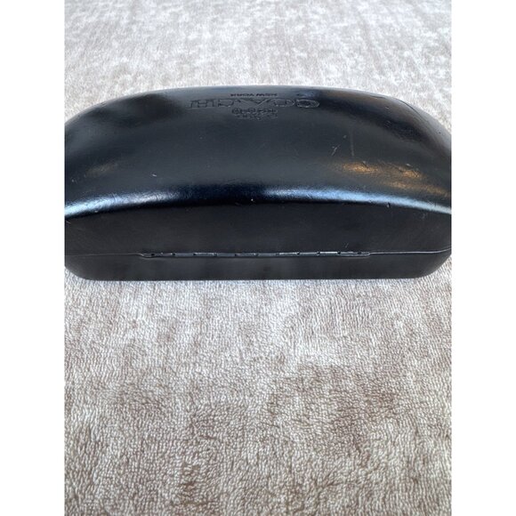 Coach Black Leather Sunglasses Hard Clam Case - Picture 6 of 8
